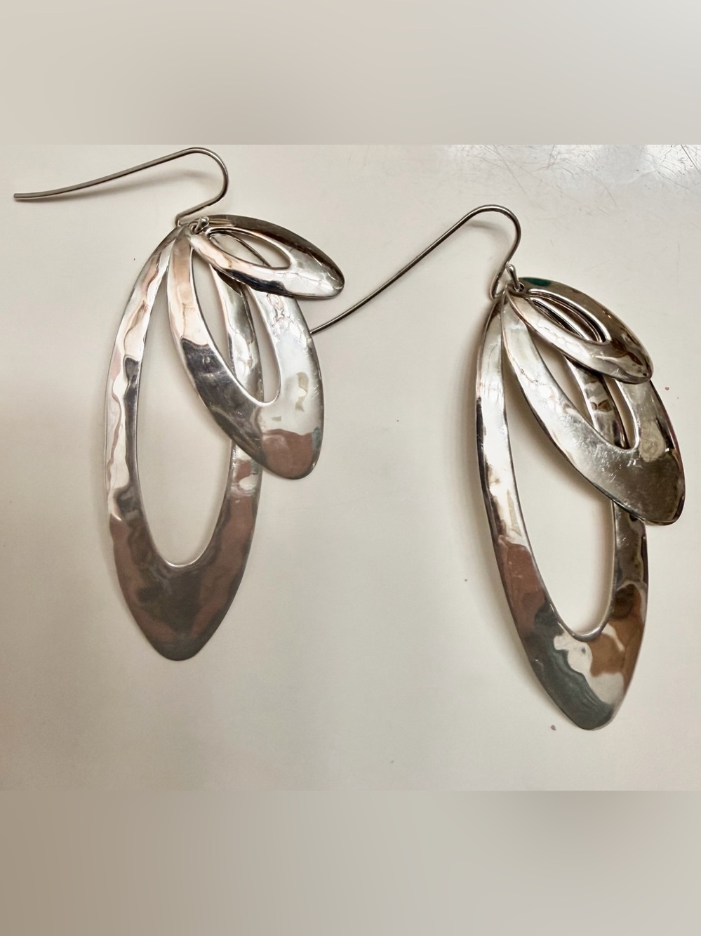 Robert Lee Morris (RLM) Sterling Silver Layered Drop Earrings - 2 1/4”